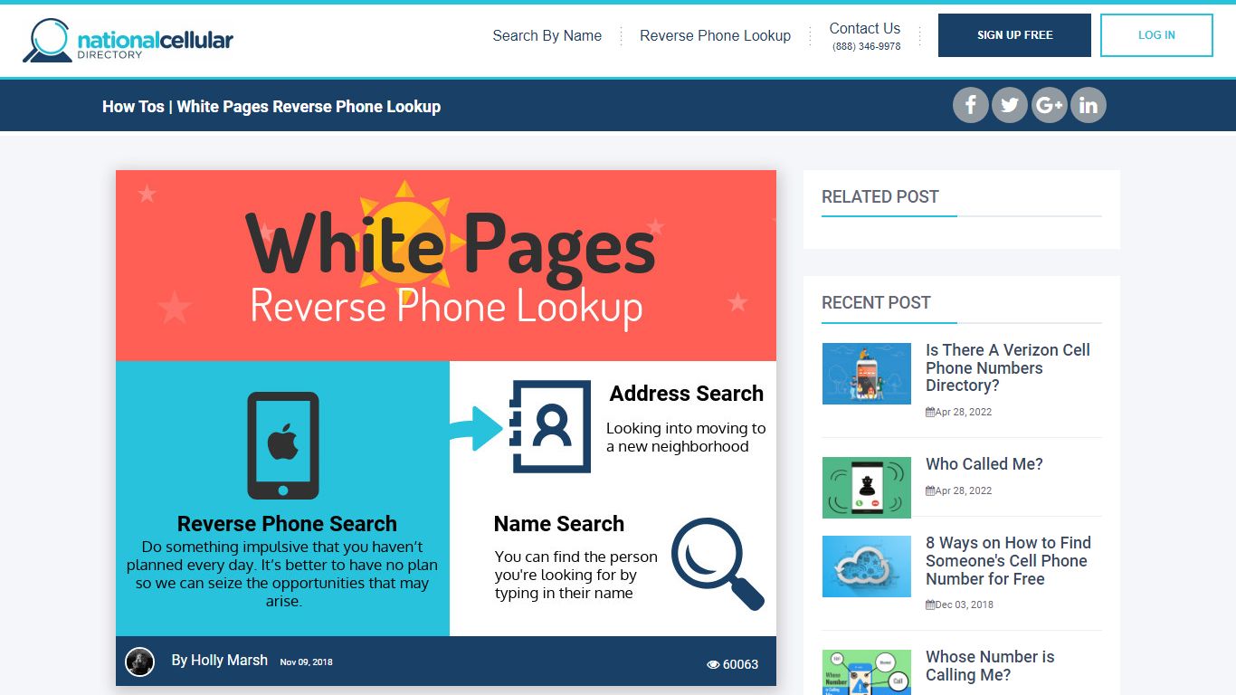White Pages Reverse Phone Lookup - National Cellular Directory